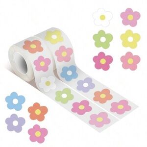 500 Spring Flower Stickers Pastel Colors Springtime Garden Kids Party Easter